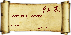 Csényi Botond névjegykártya