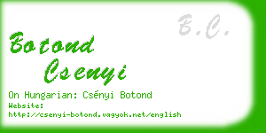 botond csenyi business card